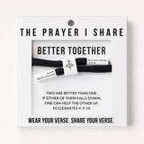 BETTER TOGETHER Christian Cord Bracelet, Bible Verse Gifts