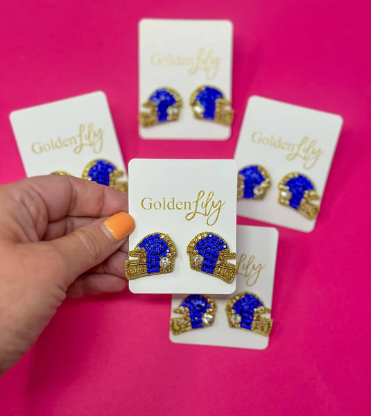 Helmet Stud - Blue and Gold