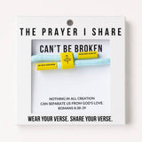 CAN'T BE BROKEN Christian Cord Bracelet, Bible Verse Gifts