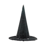 HAL1340 - Natural Rattan Witch Hat - 15"
