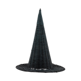 HAL1341 - Natural Rattan Witch Hat - 18"