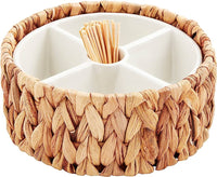 Hyacinth Toothpick Divided Bowl