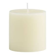 Ivory Pillar Candle 3x3