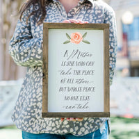 Mom Quote, Wood Framed Sign, Gifts for Mom