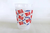 Shatterproof Cup Pack {American Flag with Streamers}