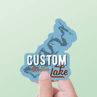 Custom Lake Stickers - Request a Lake on Name Drop Decals