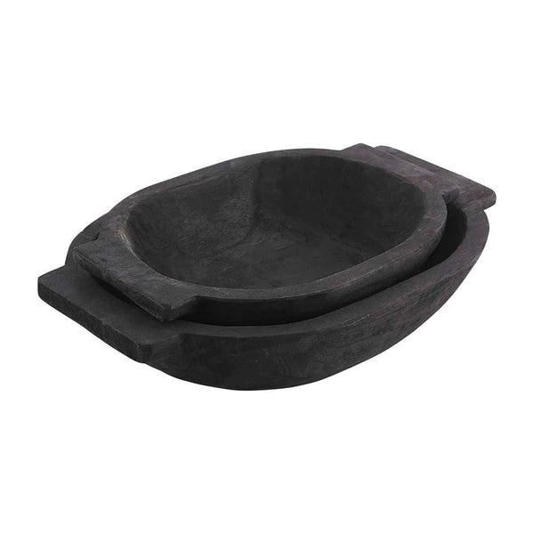 Black Oval Dough Bowl set