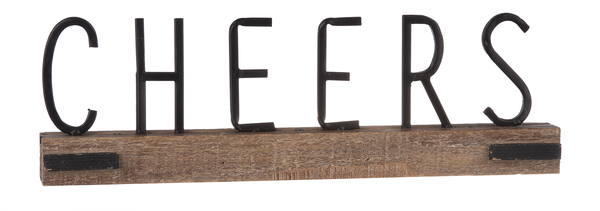 “Cheers” Tabletop sign with wall hangers