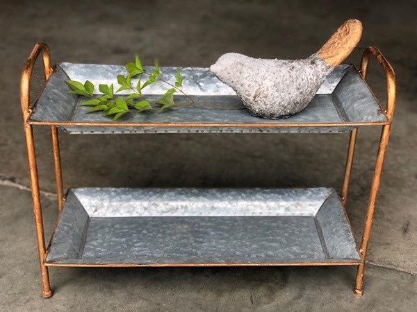 Galvanized Two Tiered Tray