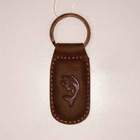 Fish Leather Embossed Keychain
