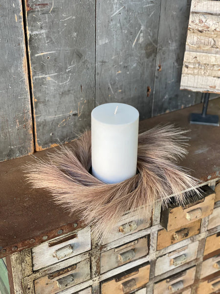 Tawny Plume Grass Candle Ring