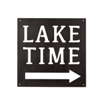 Laser Cut Lake Text Wall Decor