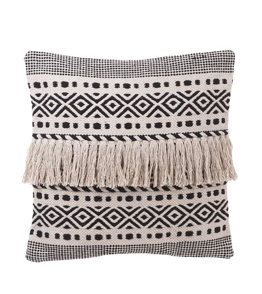 Black & White Tribal Stripe Pillow